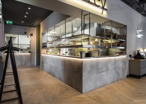 Grey Restaurant - open kitchen