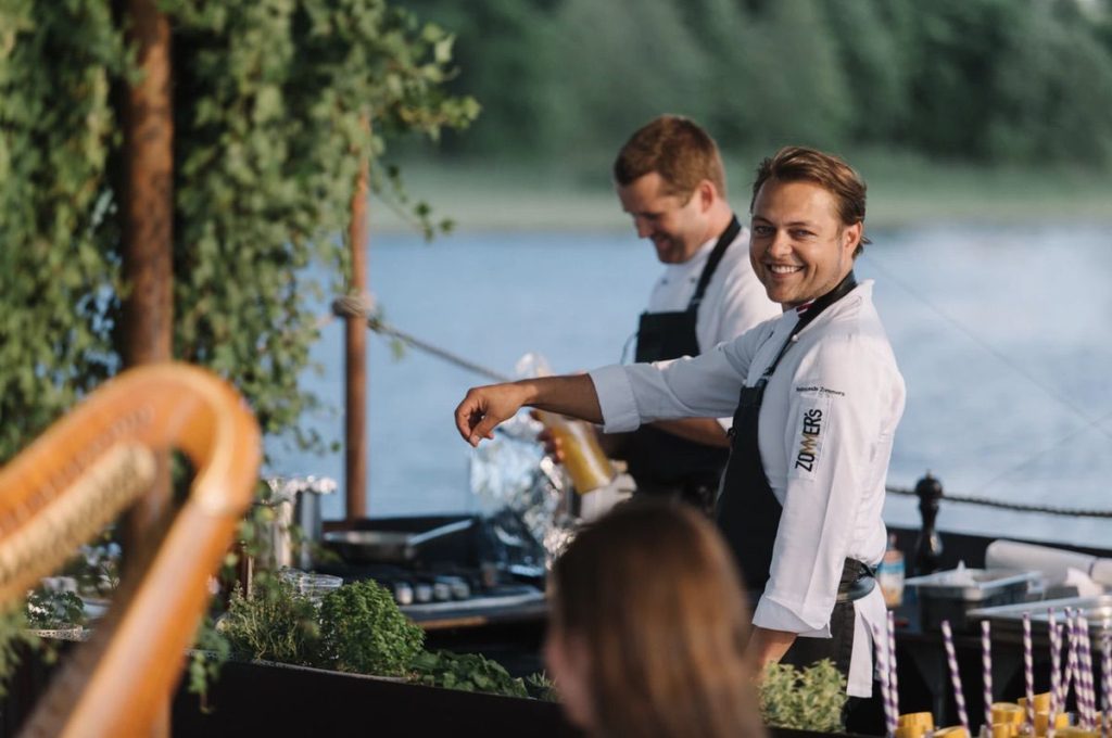 Entresol Restaurant owner and chef Raimonds Zommers BBQ