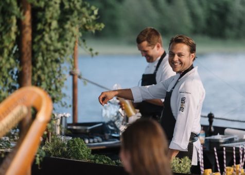 Entresol Restaurant owner and chef Raimonds Zommers BBQ