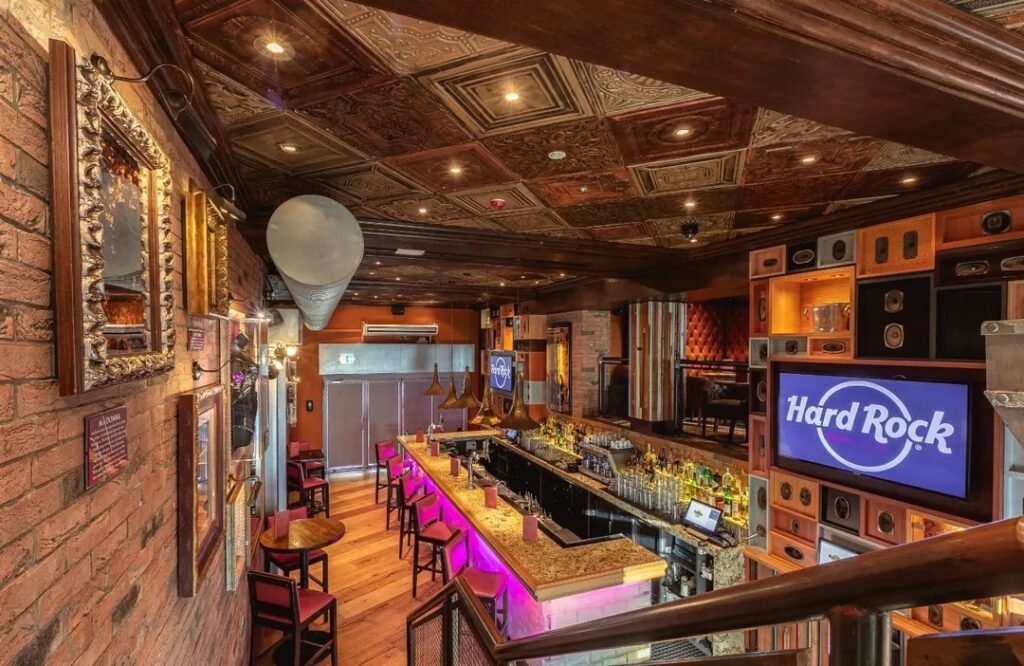 Hard Rock Cafe Amsterdam interior bar