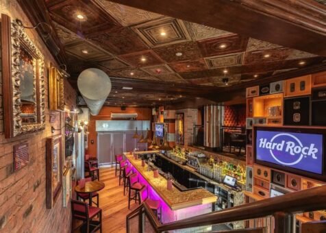Hard Rock Cafe Amsterdam interior bar