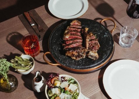 Firenze Ristorante Vilnius grilled steak on a plate