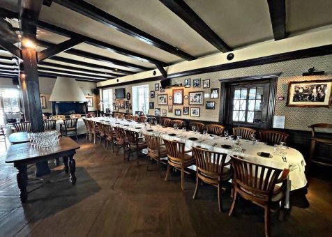 Old Green House Vilnius setup for group dinner