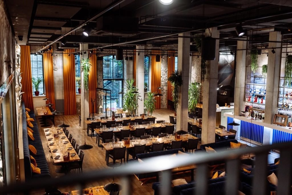 Restaurant Argentiina interior from above