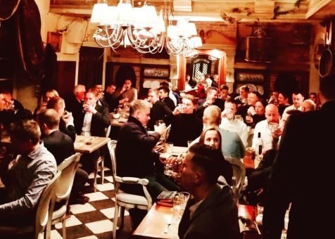 Salve restaurant filled up with a dinner group