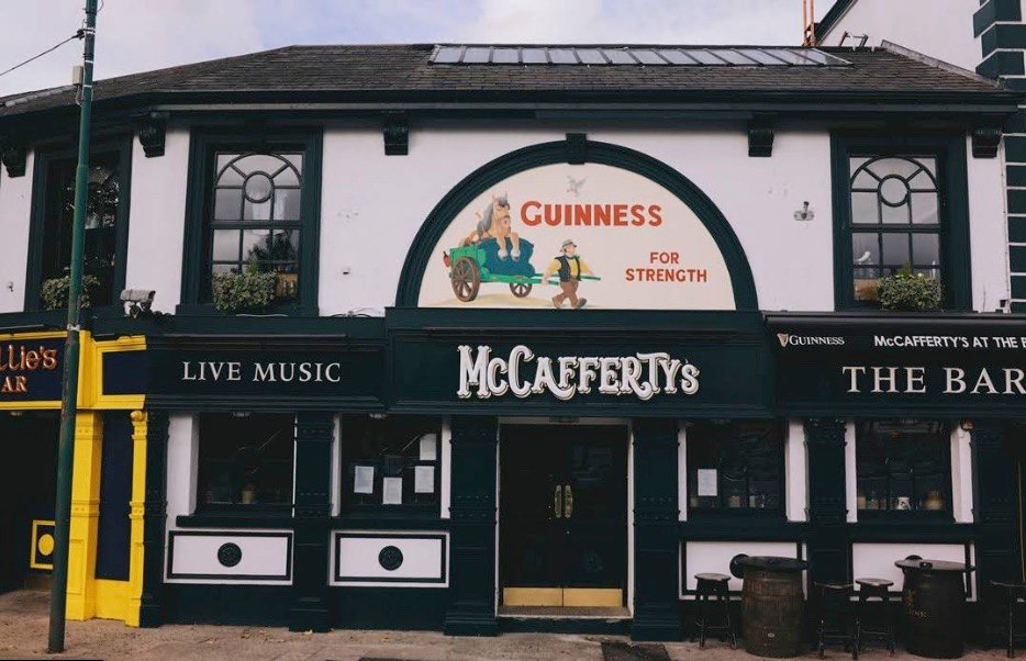Mccaffertys at the barge building from the outside
