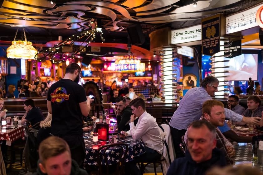 Thunder Road Cafe Dublin evening main room