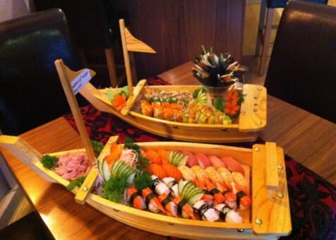 Tippenyaki Restaurant in Dublin sushi boat presentation