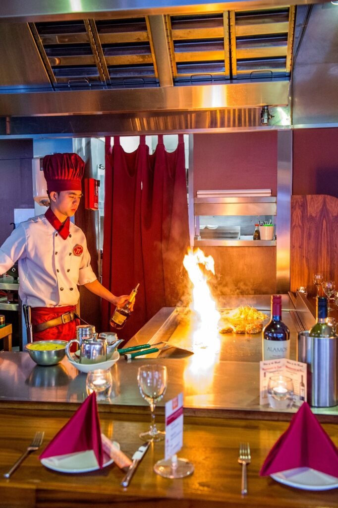 Tippenyaki Restaurant in Dublin cooking with fire