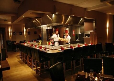 Tippenyaki Restaurant in Dublin interior and open grill