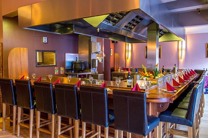 Tippenyaki Restaurant in Dublin interior and open grill