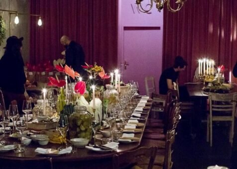 Yafo Berlin interior group meal